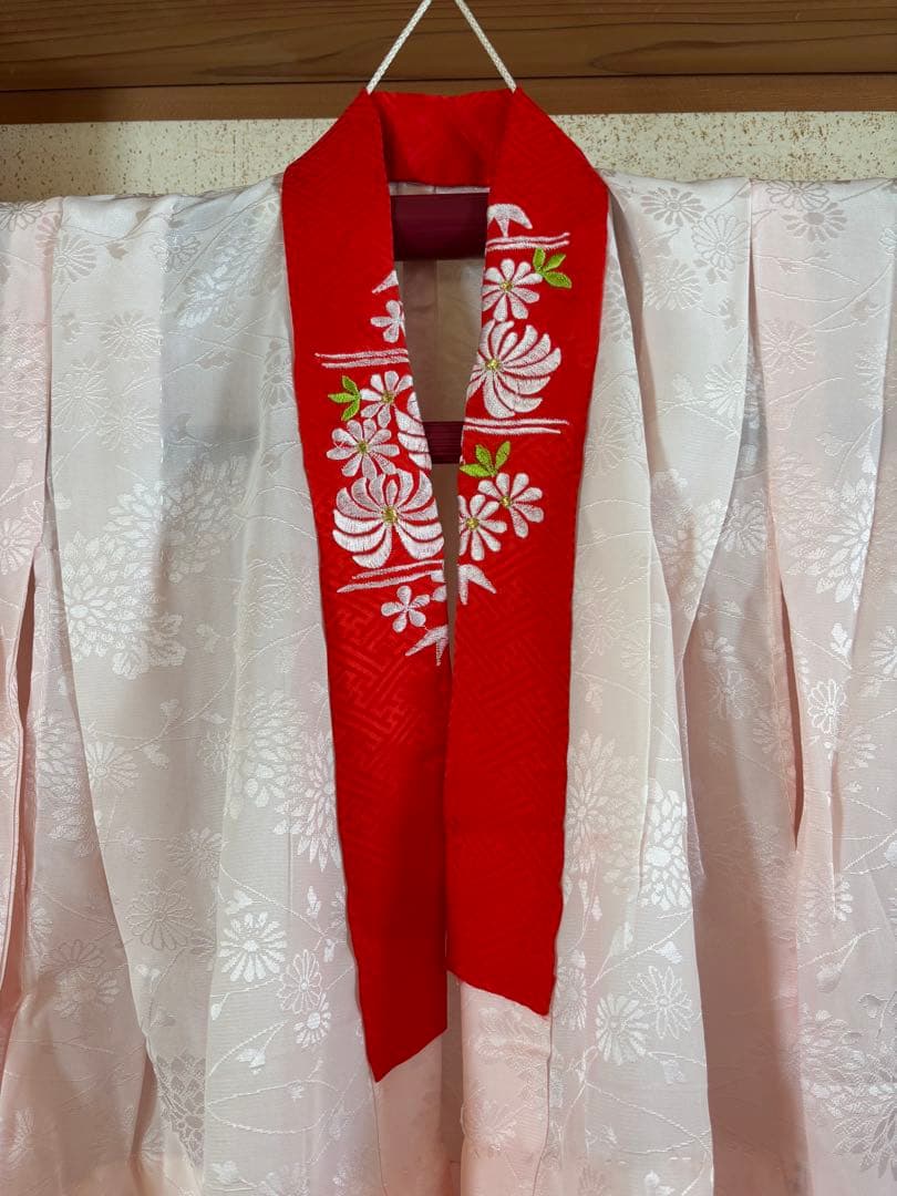 【値下げ】7歳　女の子用フルセット　裾除け　正絹　七五三　金刺繍入り　他小物付き