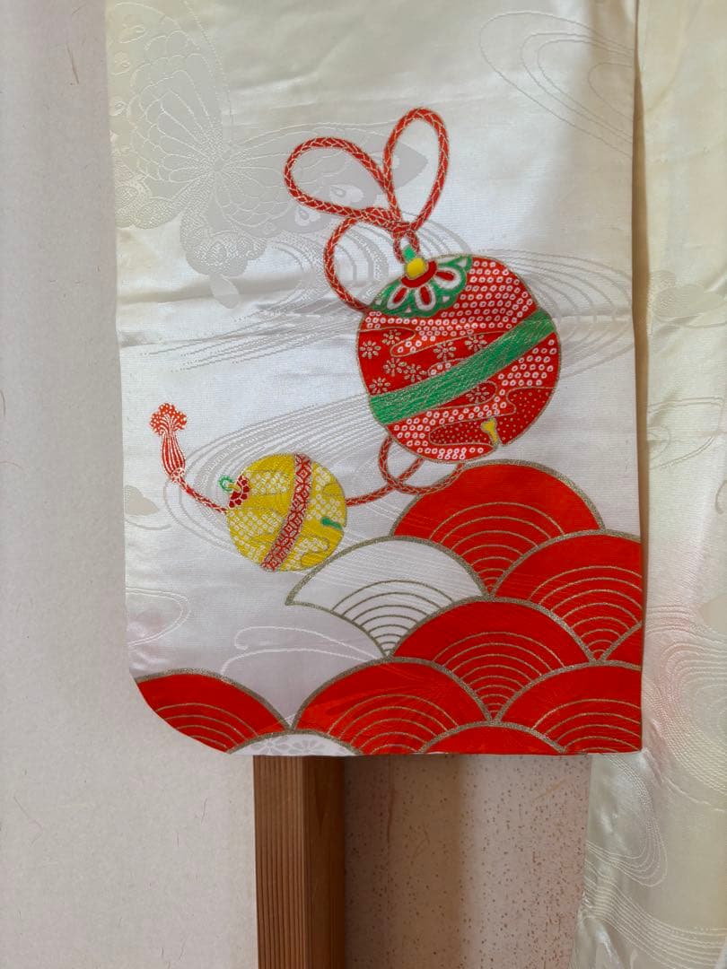 【値下げ】7歳　女の子用フルセット　裾除け　正絹　七五三　金刺繍入り　他小物付き