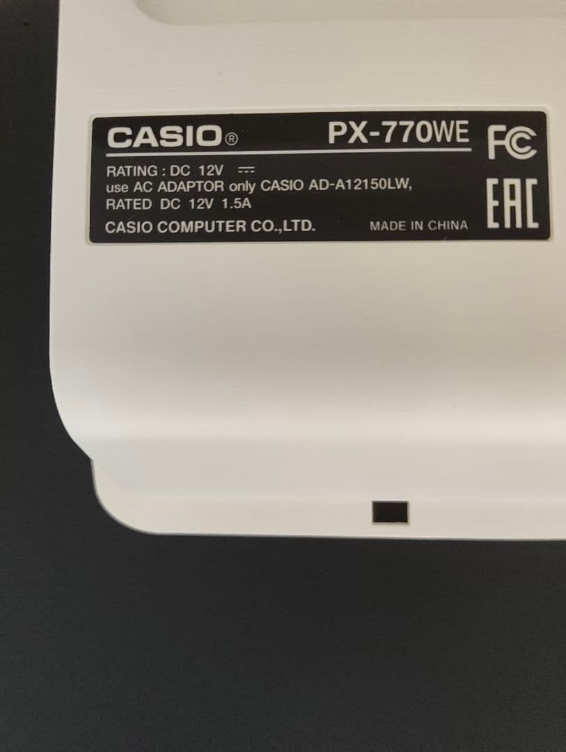 【ほぼ新品】CASIO 電子ピアノ Privia PX-770WE 88鍵