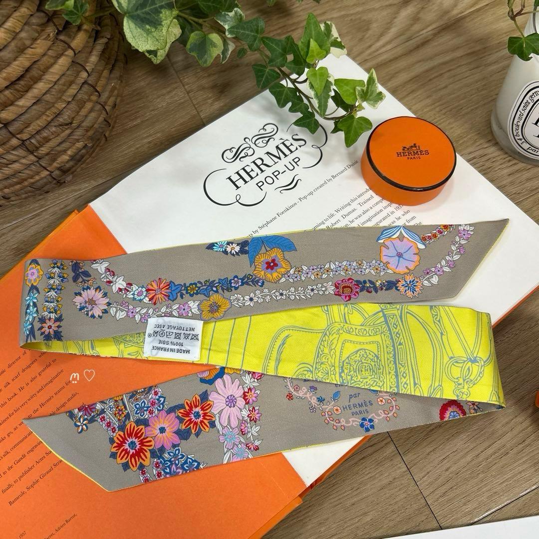 HERMESエルメス　ツイリー　ブリッドドゥガラアンフルール　25SS　フラワー