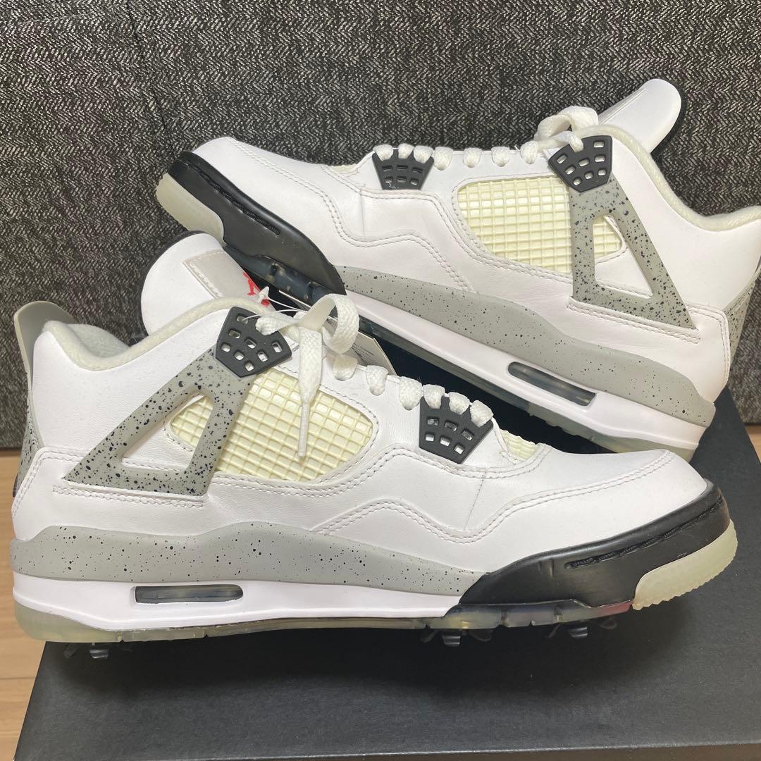 シューズ(男性用) NIKE GOLF AIR JORDAN 4 \"WHITE CEMENT\"