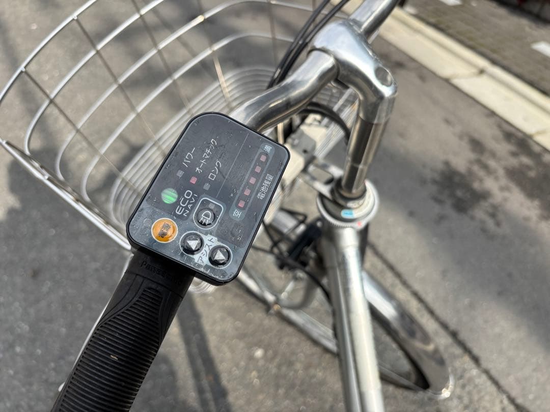 Panasonicパナソニック電動アシスト自転車 シルバー バスケット付き