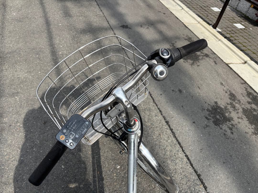 Panasonicパナソニック電動アシスト自転車 シルバー バスケット付き