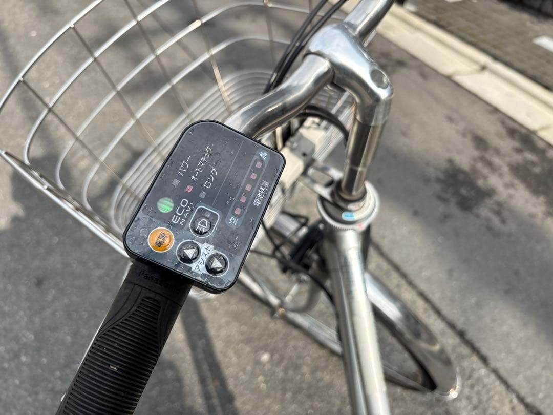 Panasonicパナソニック電動アシスト自転車 シルバー バスケット付き