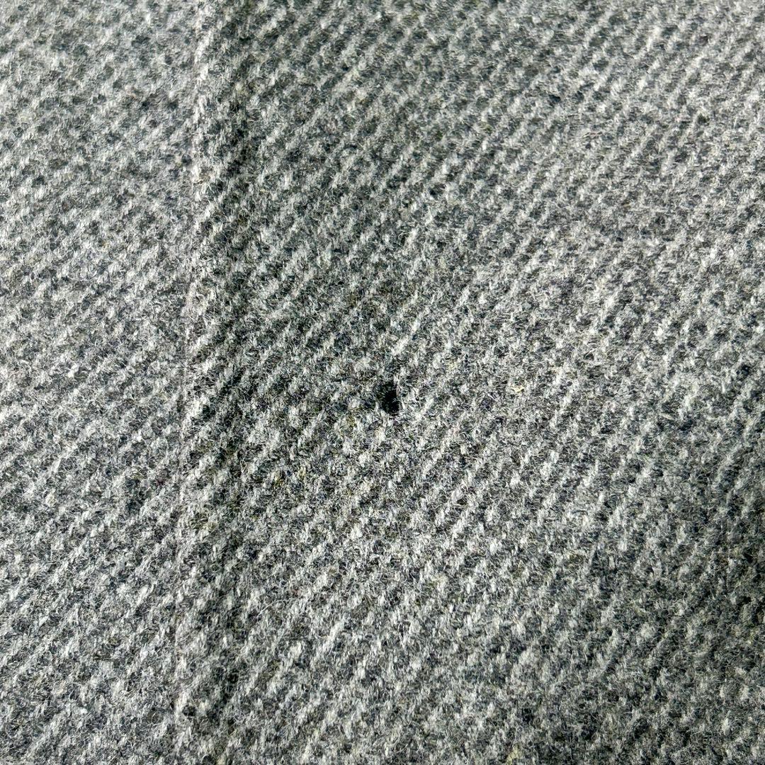 美品 エディフィス 英国生地 ツイードウール カシミヤ チェスターコート M 灰