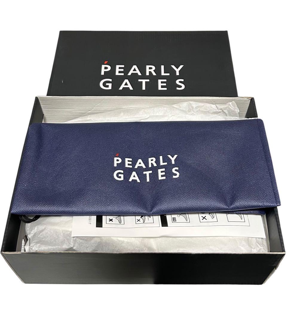 新品 パーリーゲイツ ゴルフシューズ キルトタンローカット ホワイト 24.5㎝