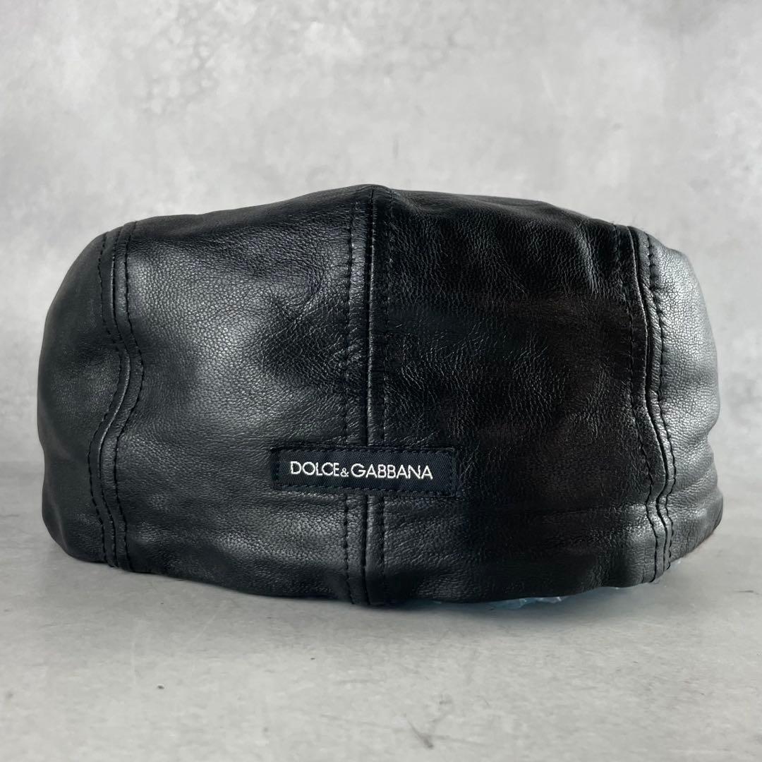 入手困難✨ ドルチェアンドガッバーナ ハンチング キャップ レザー ブラック