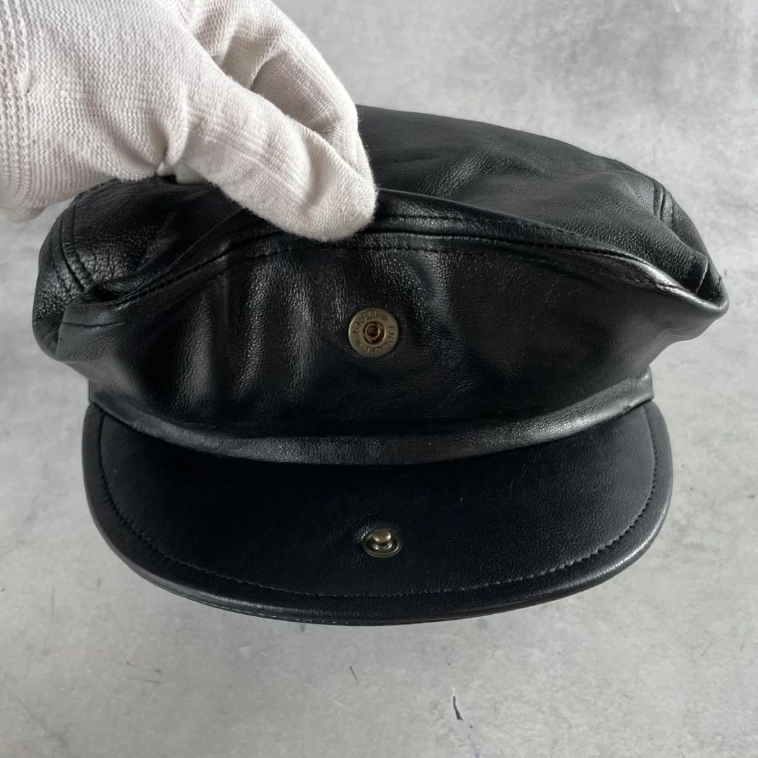 入手困難✨ ドルチェアンドガッバーナ ハンチング キャップ レザー ブラック