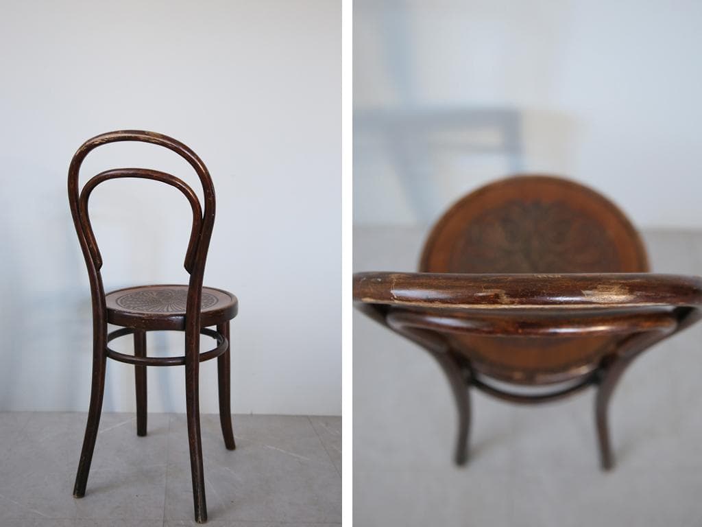 フランスアンティークThonet製ベントウッドチェア/カフェイス92-241-2