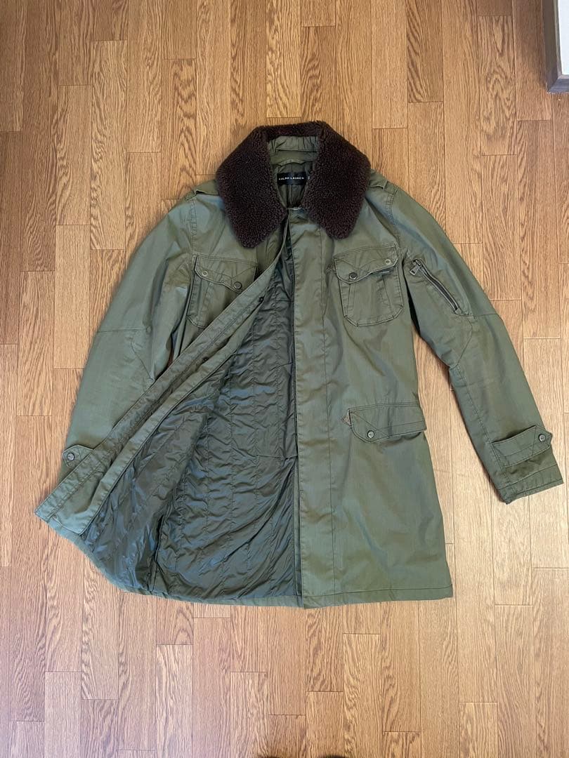 ボア着脱可 定価約11万円 ラルフローレン ブラックレーベル ミリタリーコート