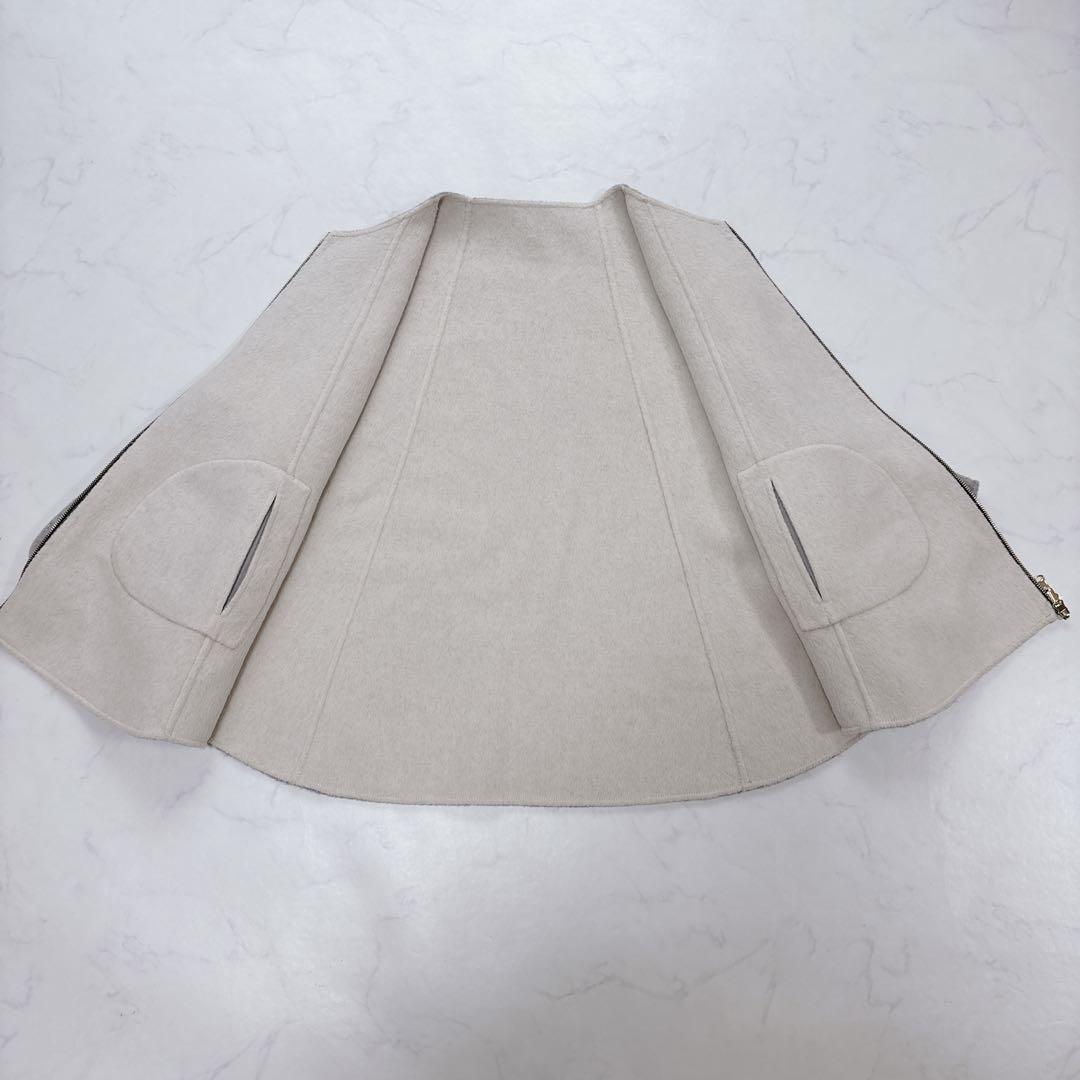 未使用級♡RISLEY リズレー　ウールリバーシブル　ポンチョ　ケープコート