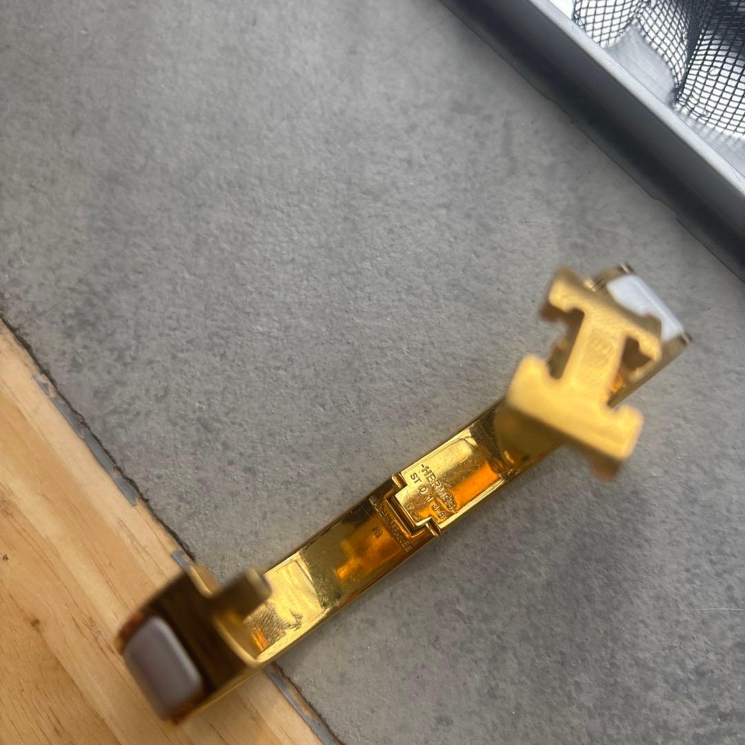 エルメス　クリックＨ　ホワイトゴールドバングルブレスレット