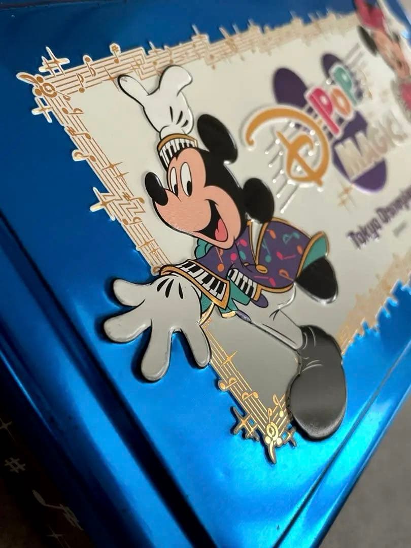 レトロ ディズニー お菓子缶 空缶 クッキー缶 2001年 Dポップ