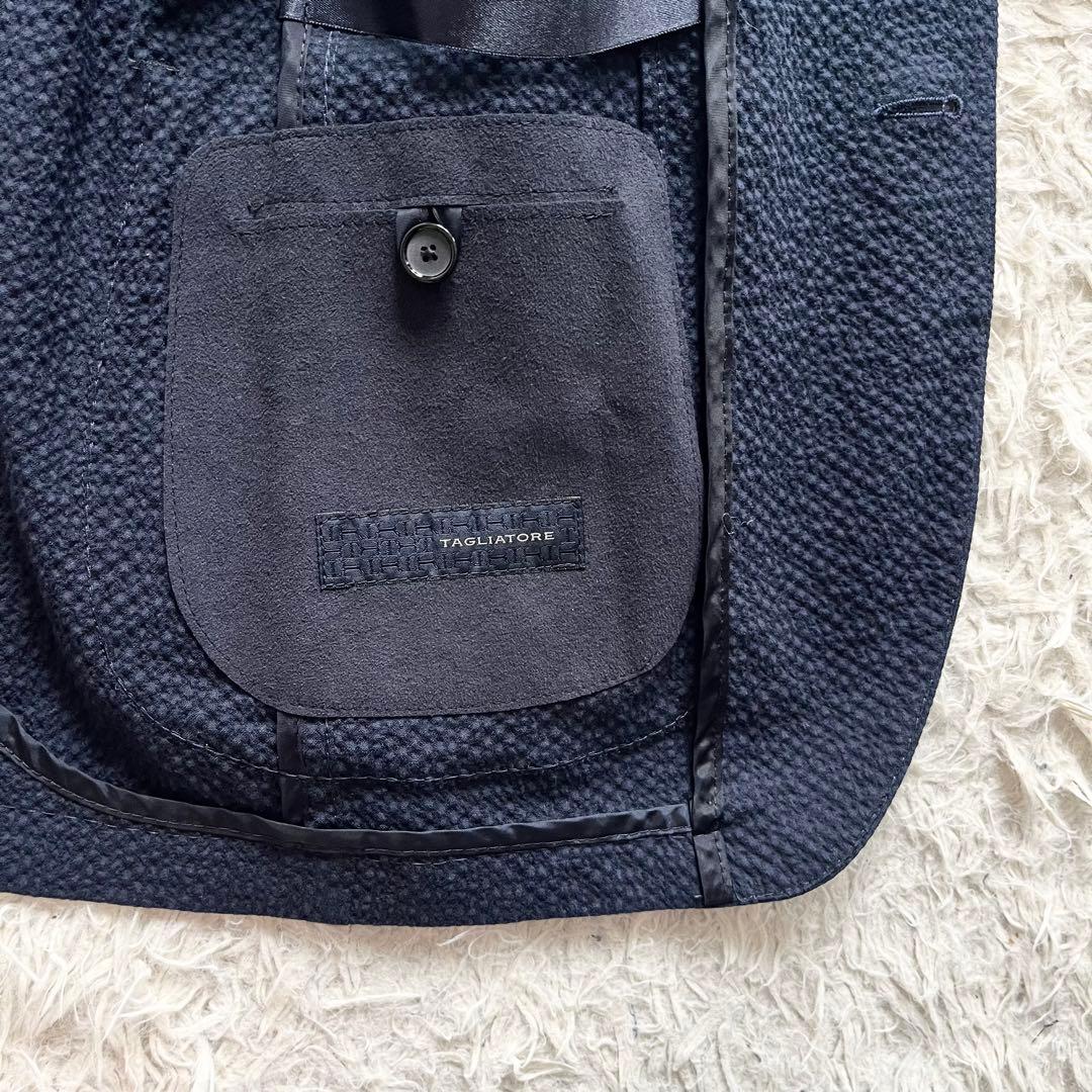 <美品>TAGLIATORE dakar 新ロゴ シアサッカー ジャケット42