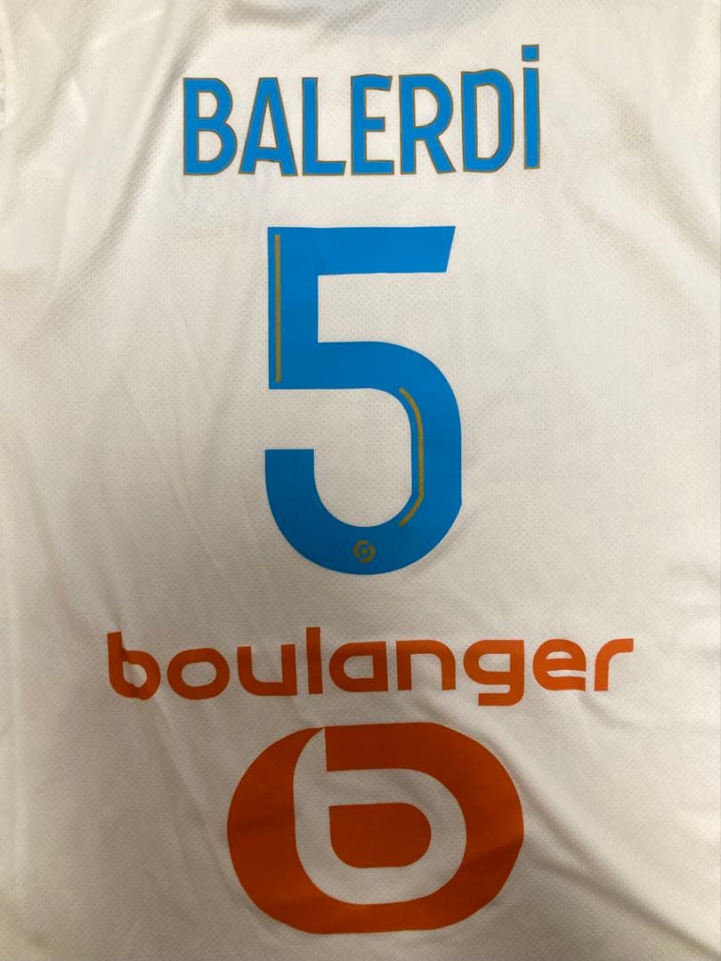 【新品タグ付き】オリンピックマルセイユ20-21ホームユニフォーム5番バレルディ