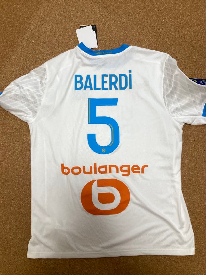 【新品タグ付き】オリンピックマルセイユ20-21ホームユニフォーム5番バレルディ