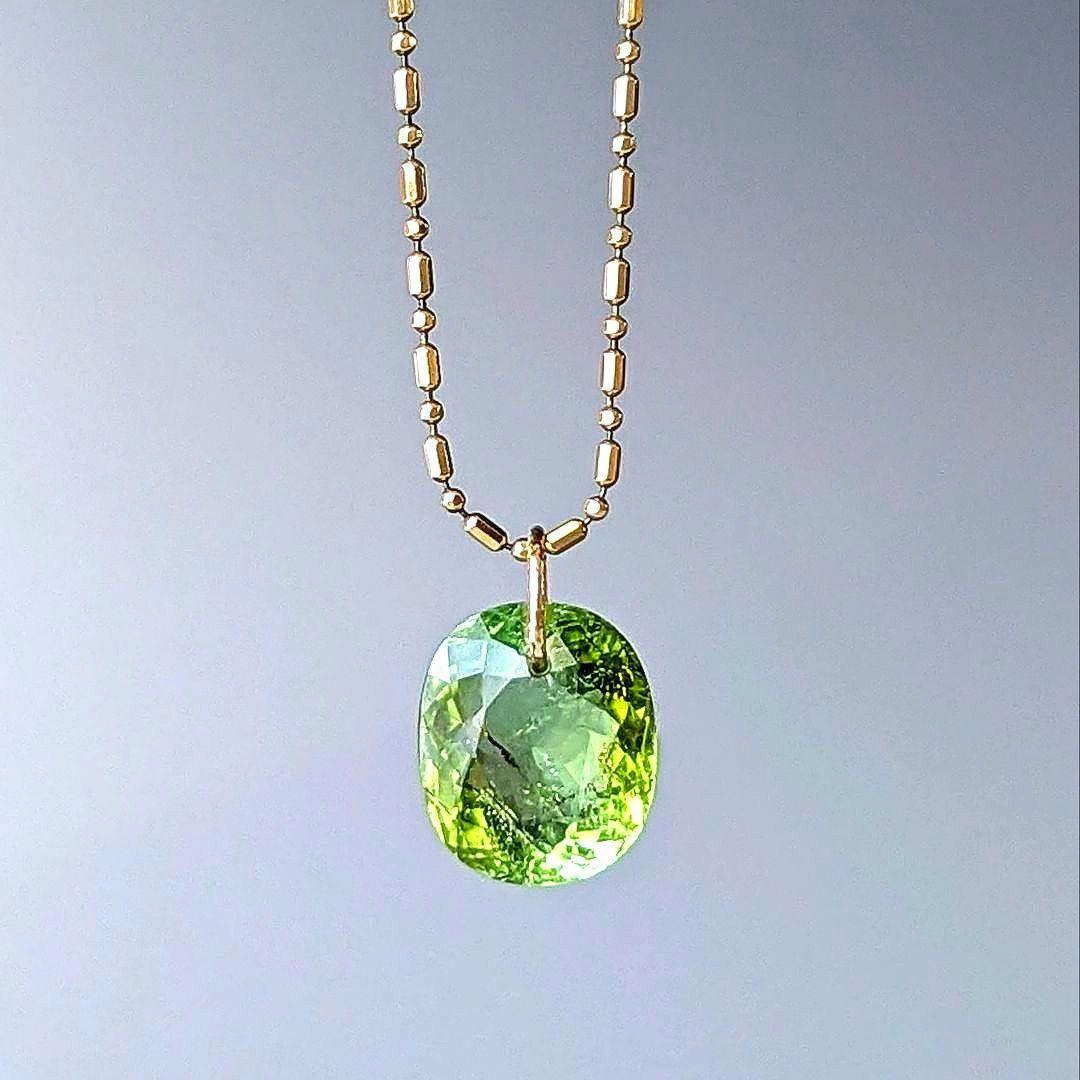 ♢N♢K18 グリーントルマリン 5.08ct ネックレスチャーム トップ