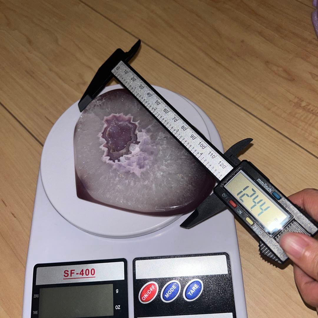 bigサイズ 瑪瑙 アゲート ハート 結晶 ドゥルージー 259g