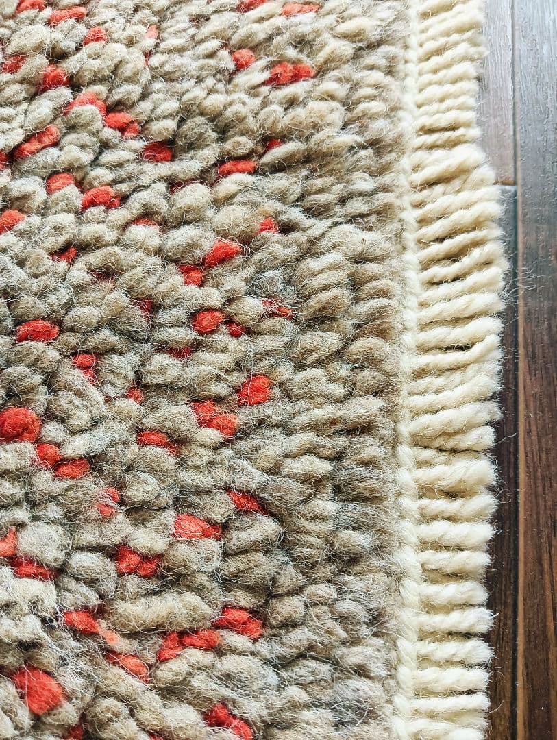 原毛色モロカンラグ　ビンテージラグ　ベニワレン　ペルシャラグ