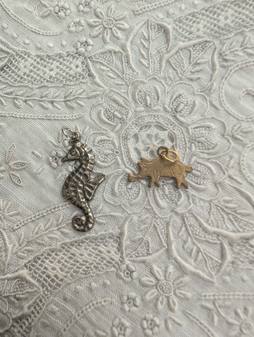 英国　イギリス　ヴィンテージ 　シルバーチャームブレスレット　銀製　動物