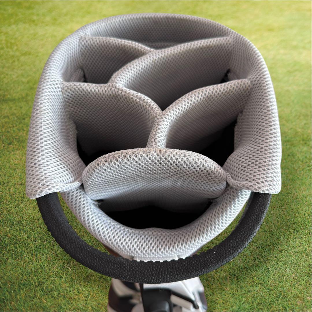 パーリーゲイツ　キャディバッグ　ネイビー　白　ショルダー式　スタンド式　軽量