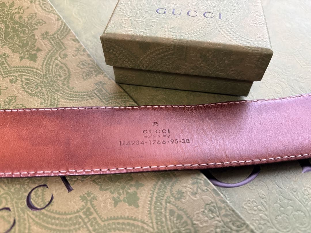 正規品 GUCCI GGシマ 黒レザー ベルト ウエストサイズ92-102cm
