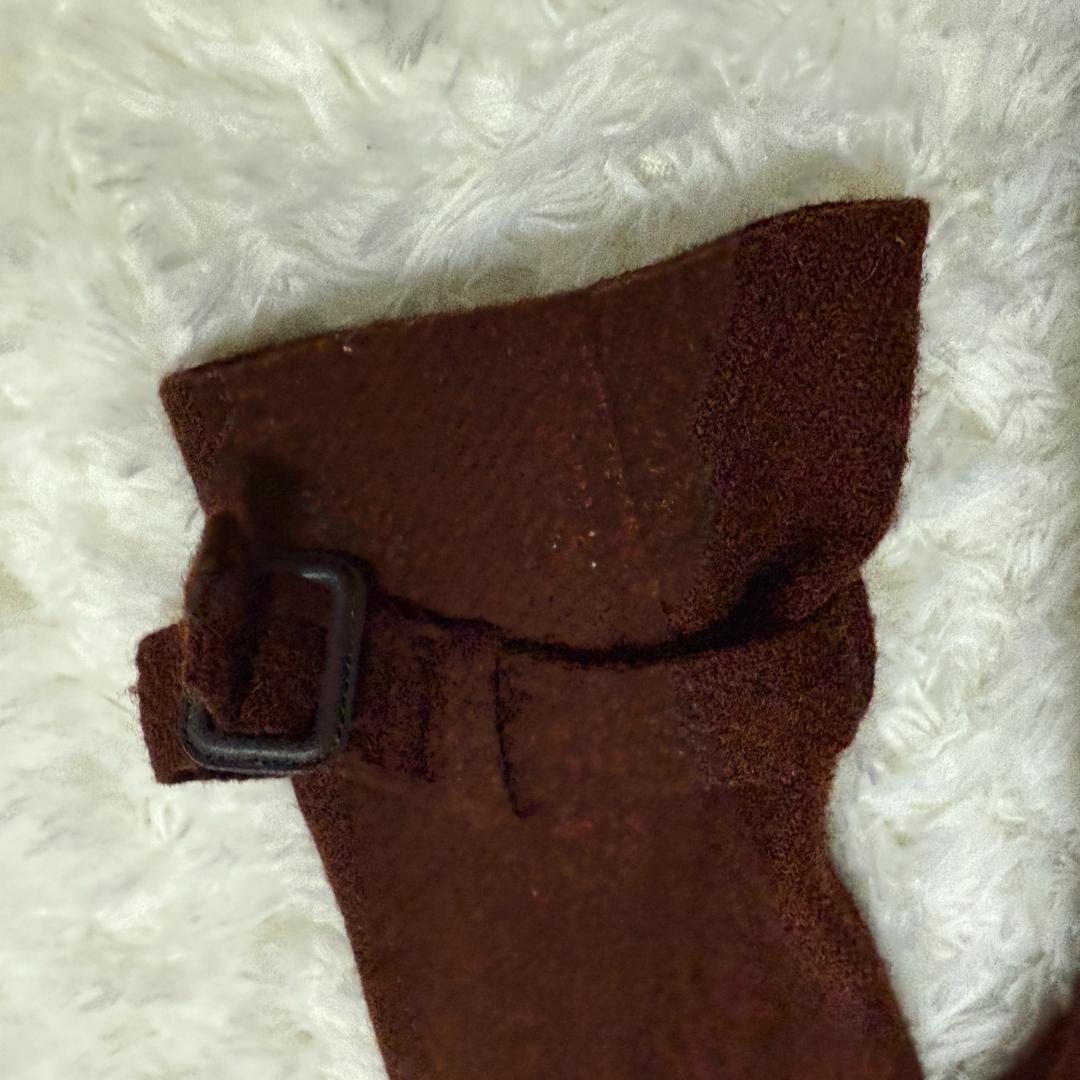 【特注品】ハリスツイード　ベルテッドコート　ダブル　チェスターコート　ブラウン