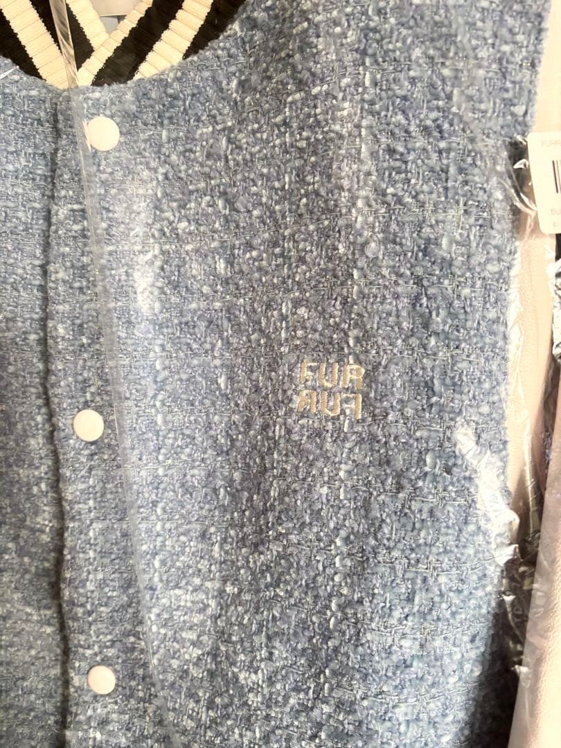 【新品】FURFUR　ツイードスタジャン　ブルー