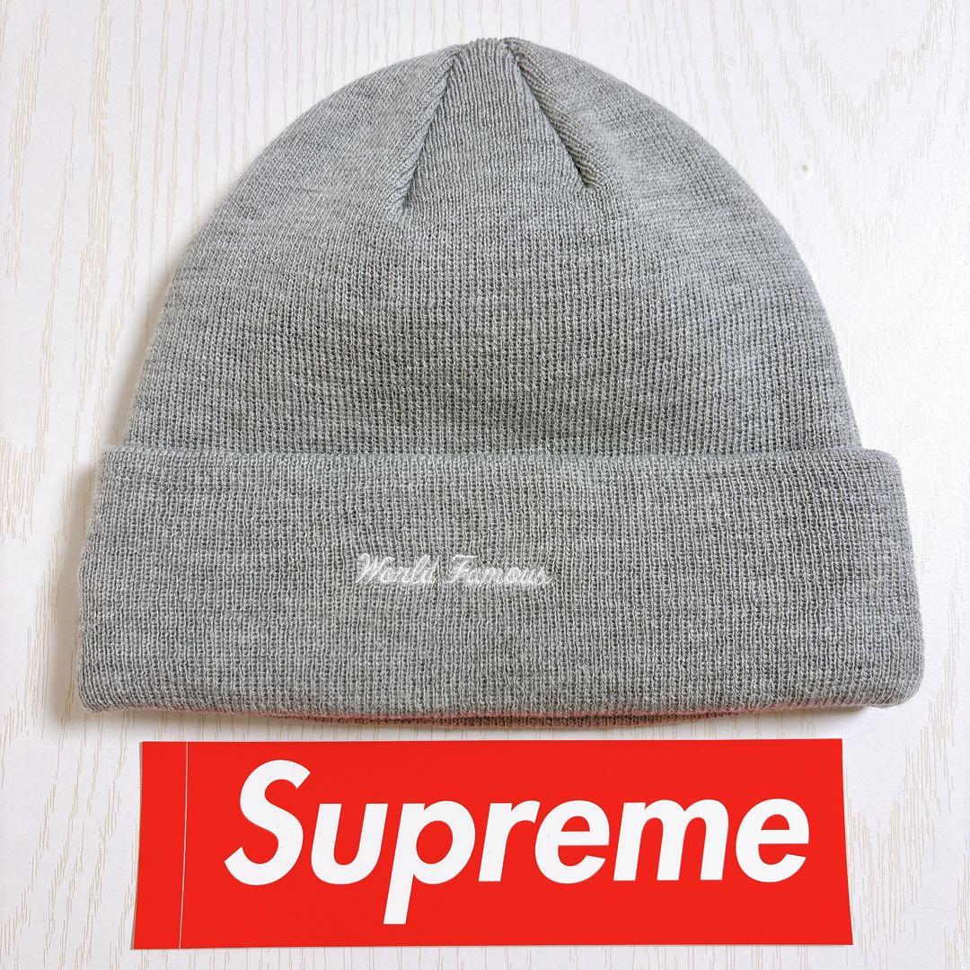 Supreme NEW ERA ニット帽 ビーニー BOXロゴ グレー 灰色 赤 - メルカリ
