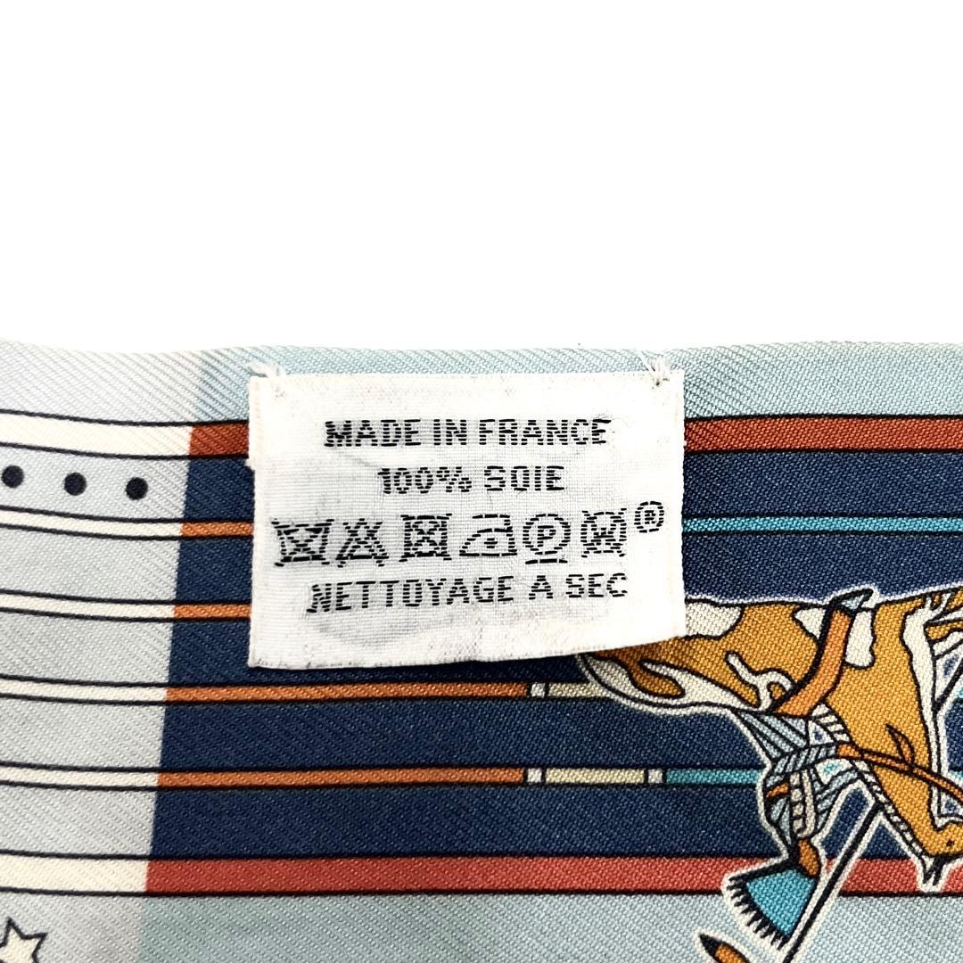 極稀少】エルメス ツイリー スカーフ オブジェ ドゥ キュリオジテ 水色