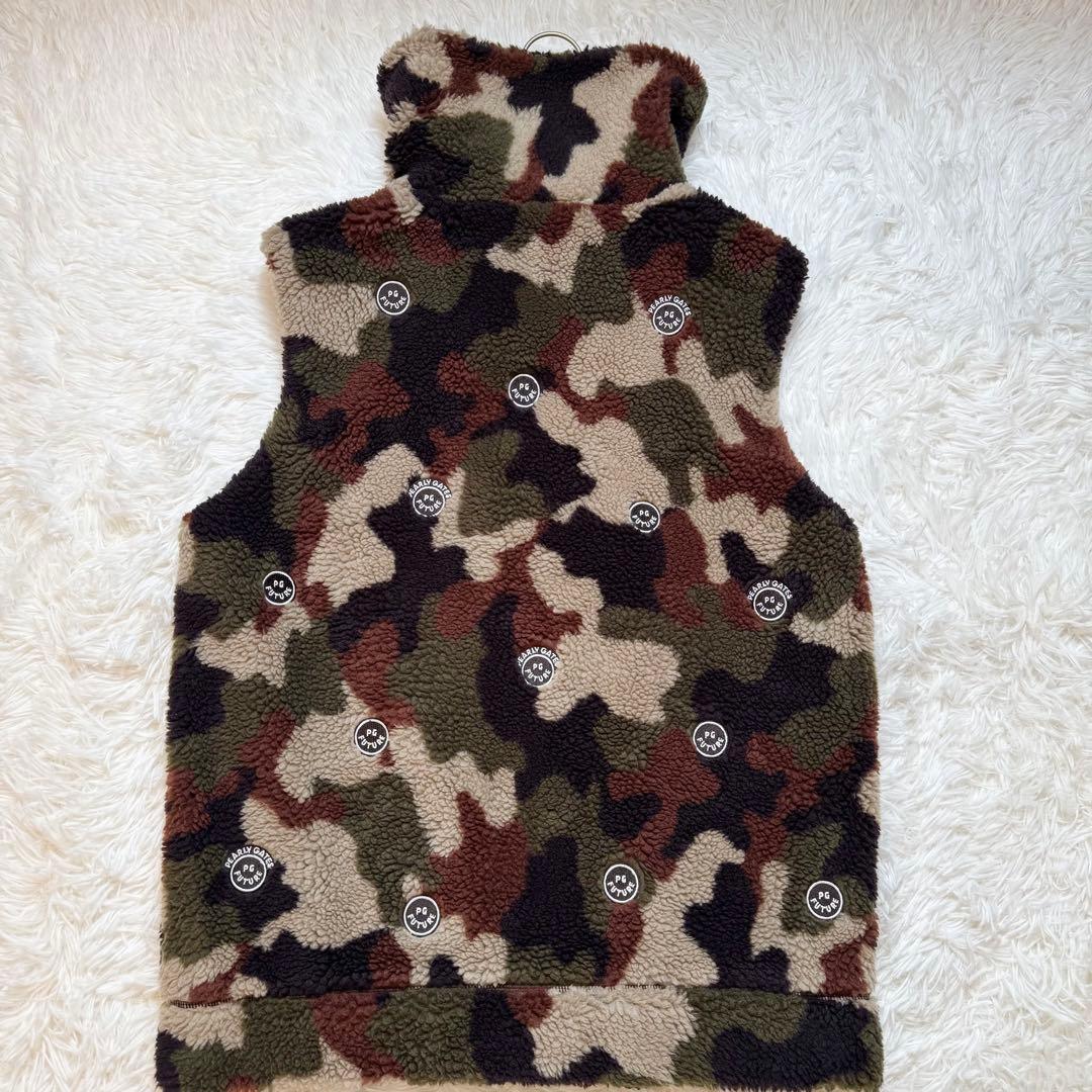 lucky_h67様美品 パーリーゲイツ カモフラ ボアジップアップベスト 近年