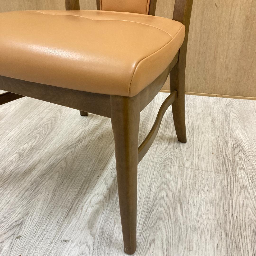 【カリモク】本革　ダイニングチェア　ハイバック　椅子　A