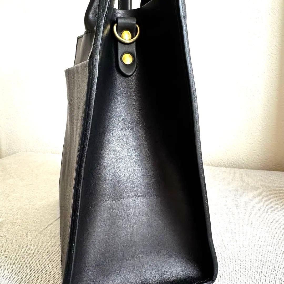 極美品 LONA ロナ RINバッグ ブラック 箔押しDカン