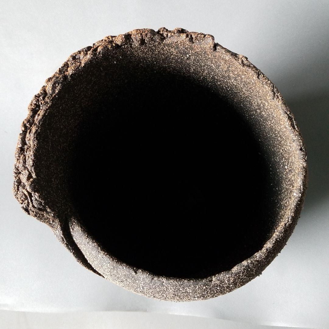 信楽焼傘立て  朱ちらし 高さ４８cm