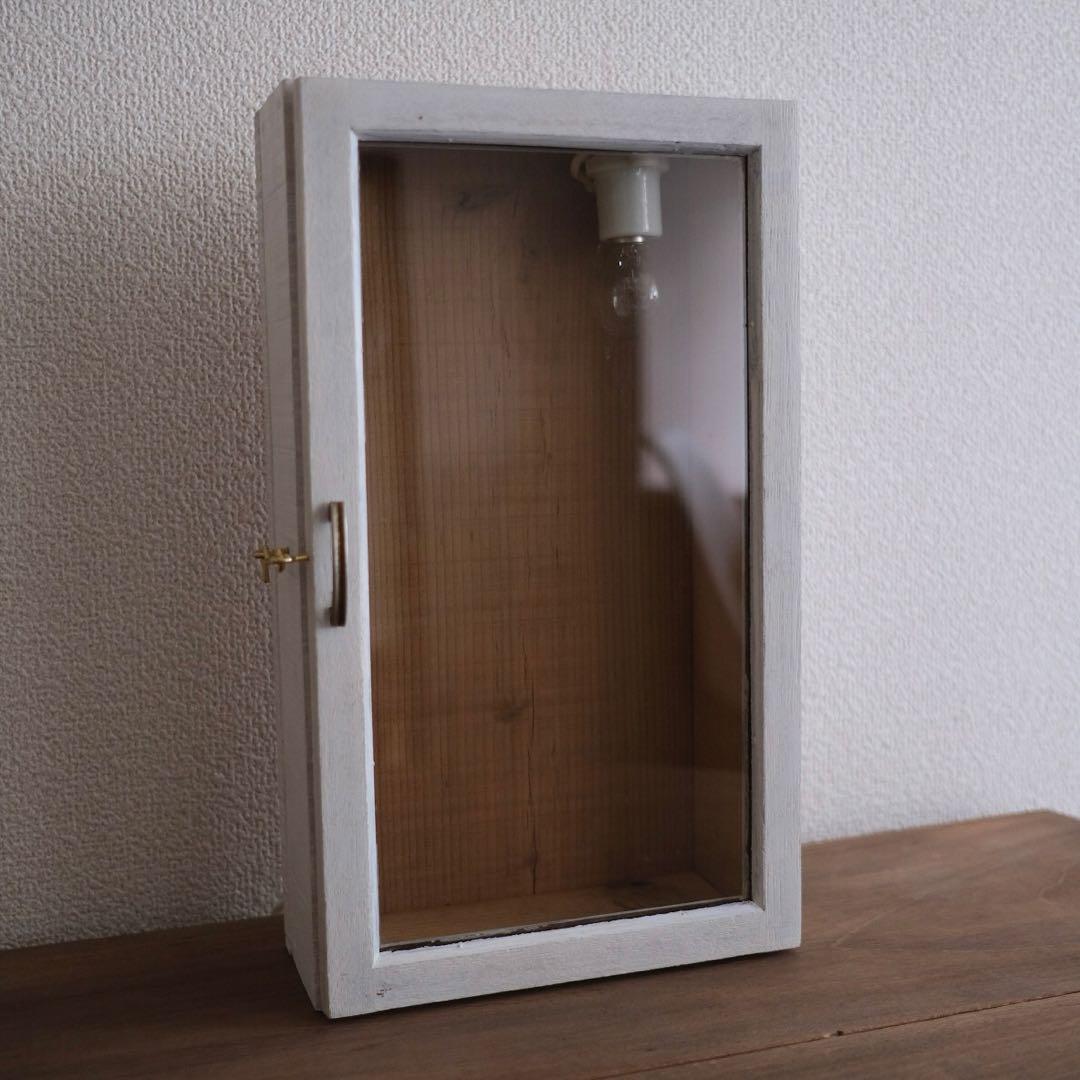 ショーケース コレクションケース 照明 古道具 アンティーク オブジェ