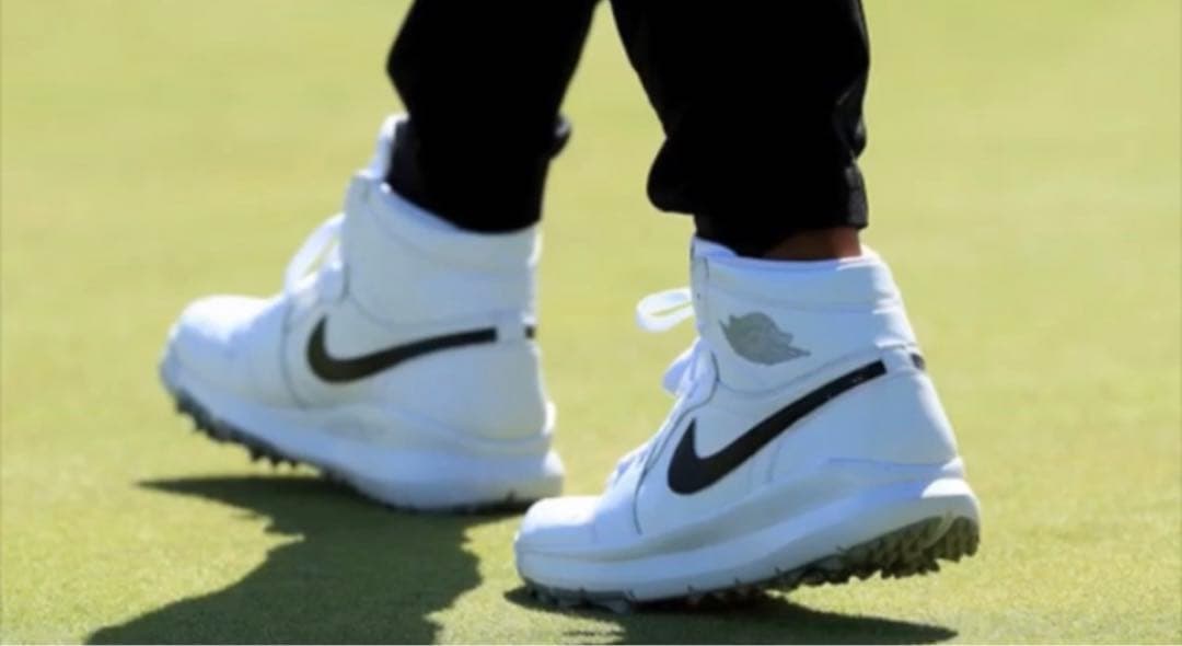 ジョーダン1 ハイカット　つまクロ　カスタム　ゴルフシューズ