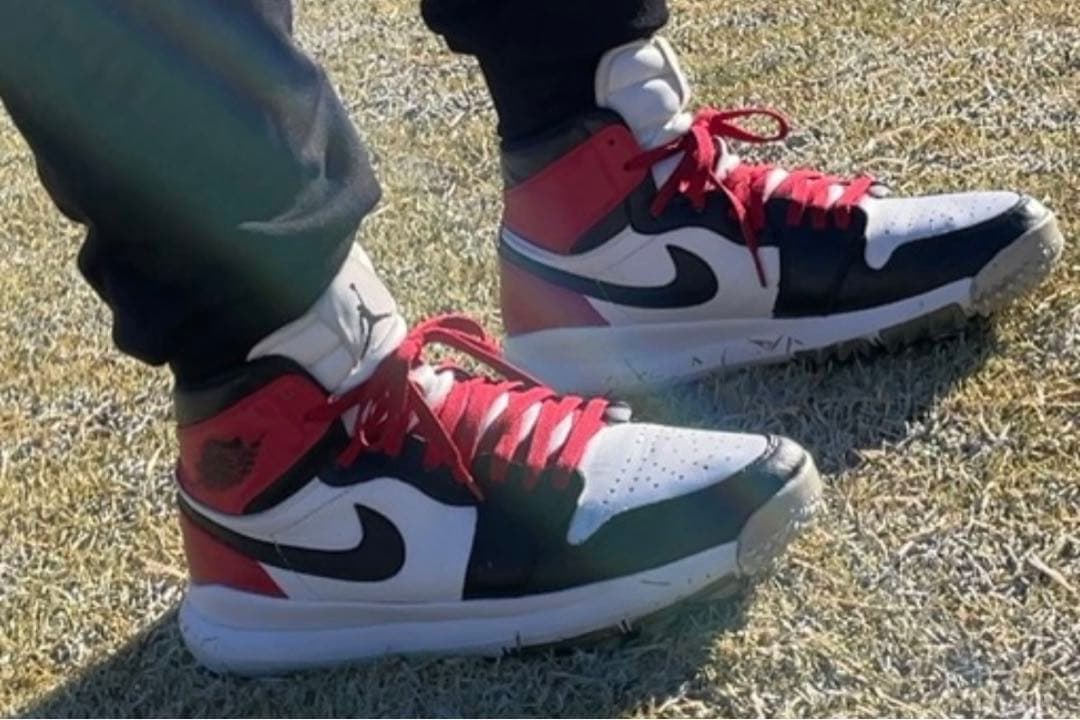 ジョーダン1 ハイカット　つまクロ　カスタム　ゴルフシューズ
