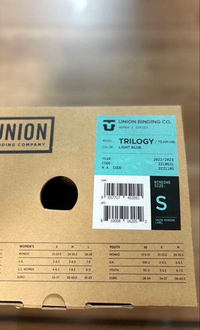 みずき様　UNION ビンディング トリロジー チーム サイズS