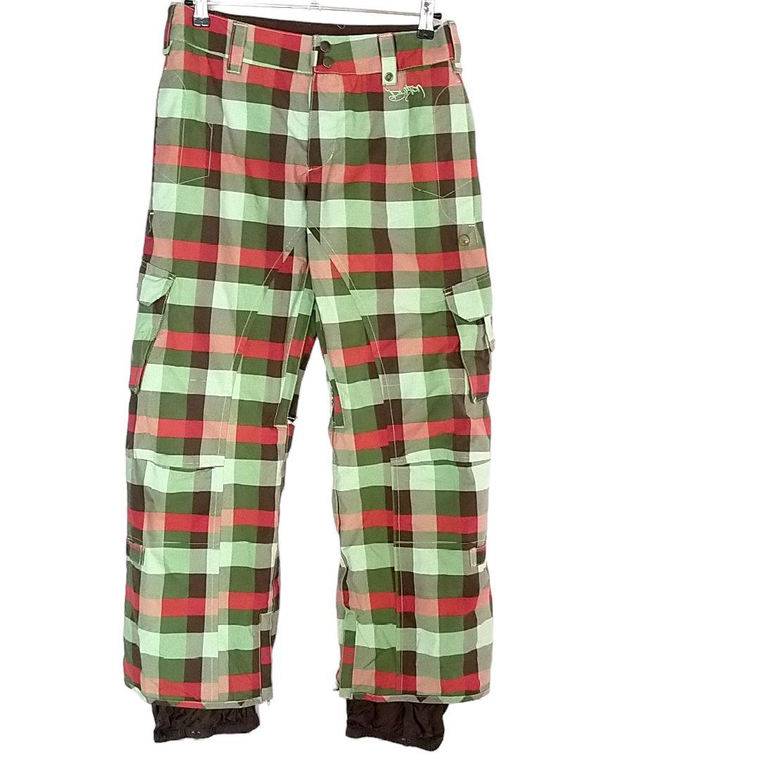 【美品 高機能】US BURTON チェック スキー スノーボード パンツ