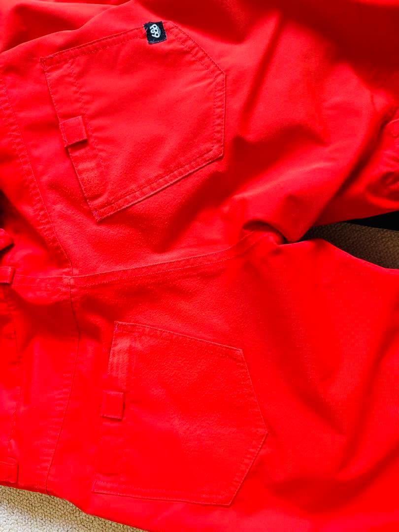 686 NASA スノーボードジャケット 赤黒