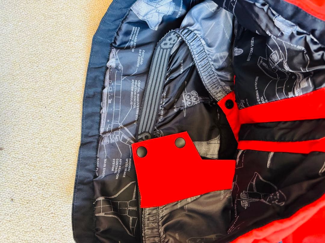 686 NASA スノーボードジャケット 赤黒