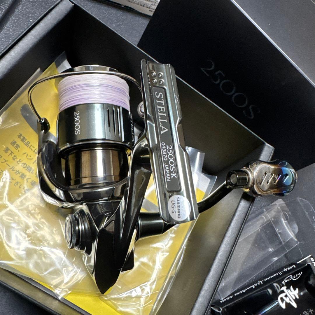 シマノ　22ステラ2500S リブレハンドルノブ　MTCWリールスタンド付き