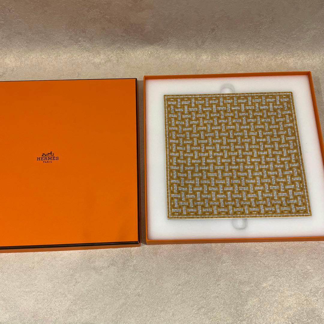 新品 エルメス プレート モザイク スクエア 19.5cm