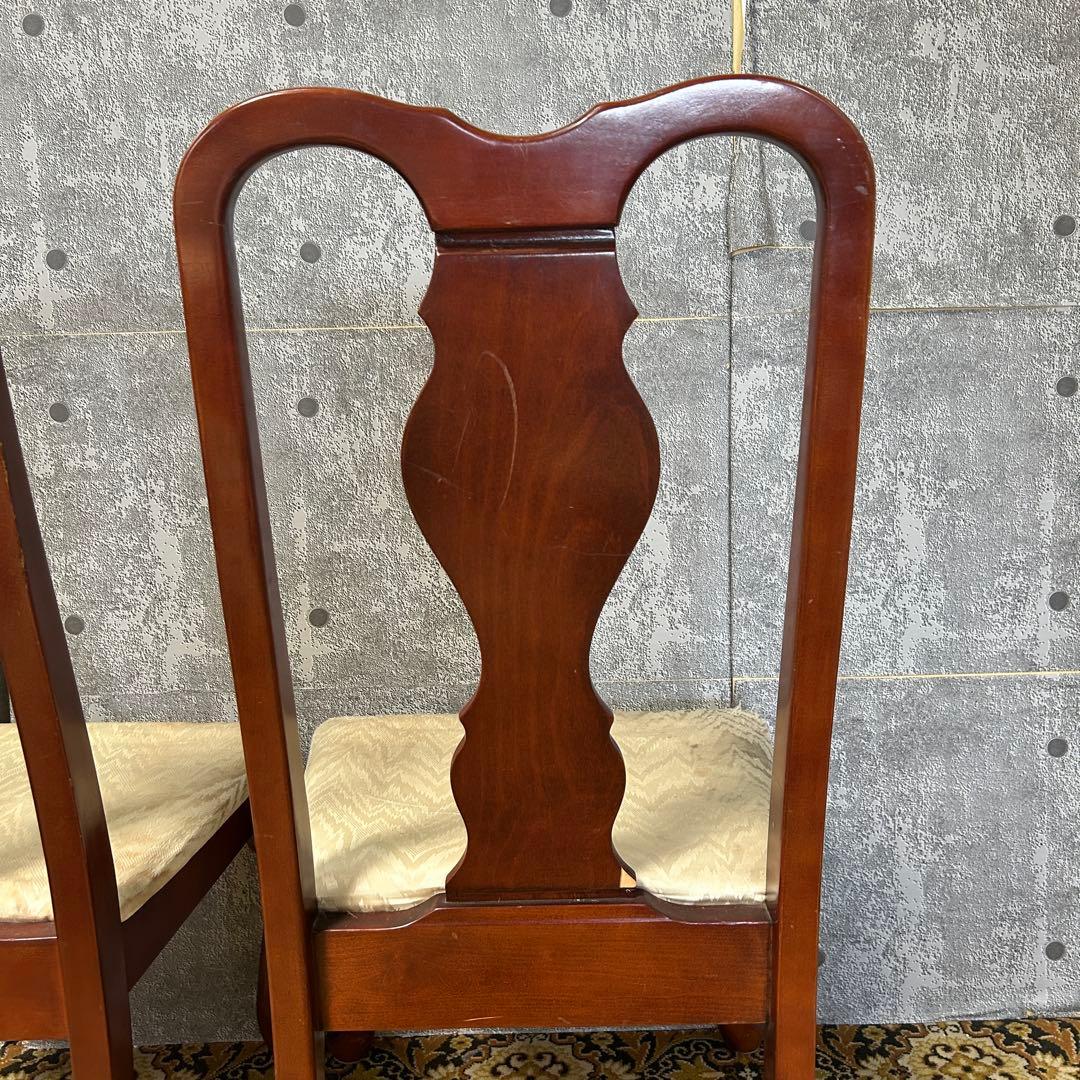 ꧁クラシック家具꧂ダイニングチェア2脚 イギリス 英国 クイーンアン様式 猫脚