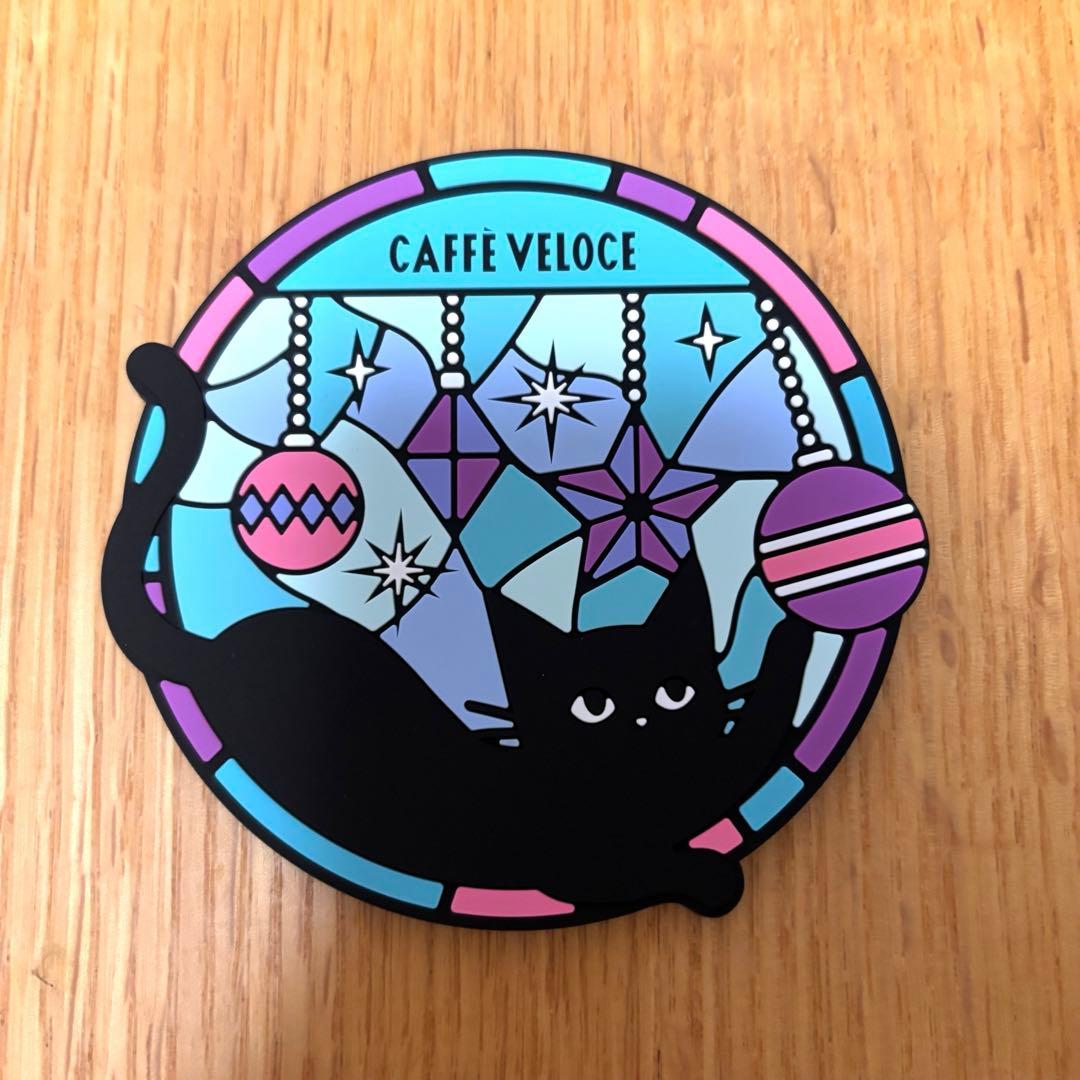 Caffe Veloce 黒ねこ ラバーコースター1枚 - メルカリ