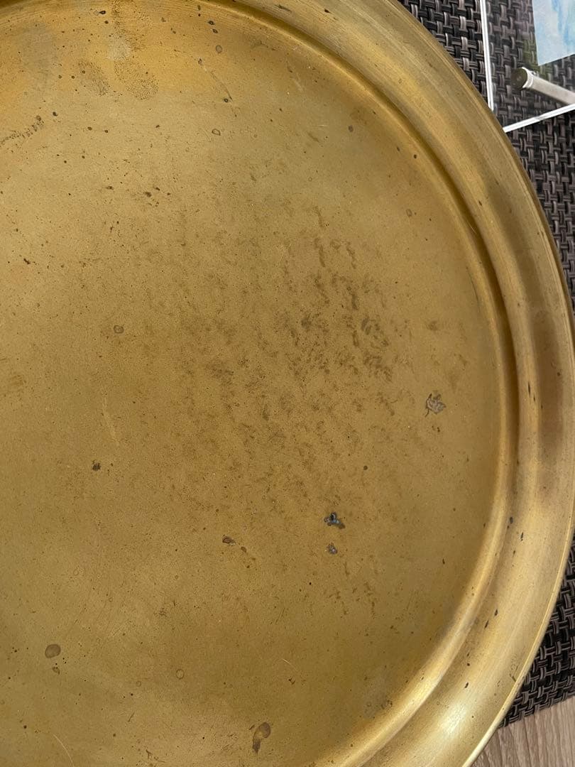 【短期間お値下げします】東屋 真鍮製アンティークトレイ 直径２９cm SCOPE