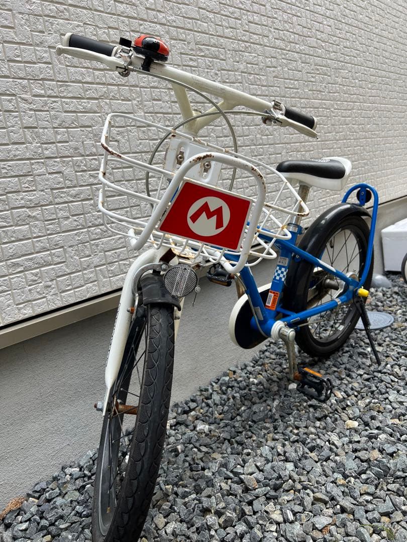 引き取りのみ あさひ 子ども 自転車 サドル マリオカート コラボ 16