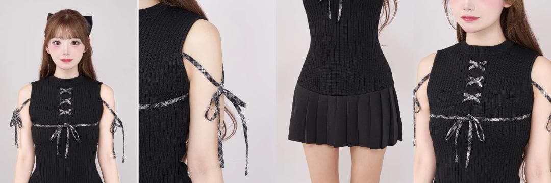 ダーリッチ darich ドッキングレースアップミニワンピース ベージュ FL