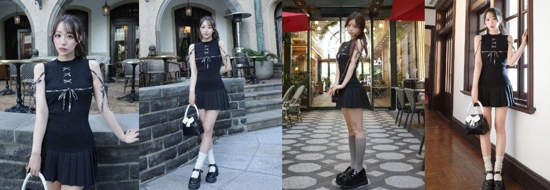 ダーリッチ darich ドッキングレースアップミニワンピース ベージュ FL