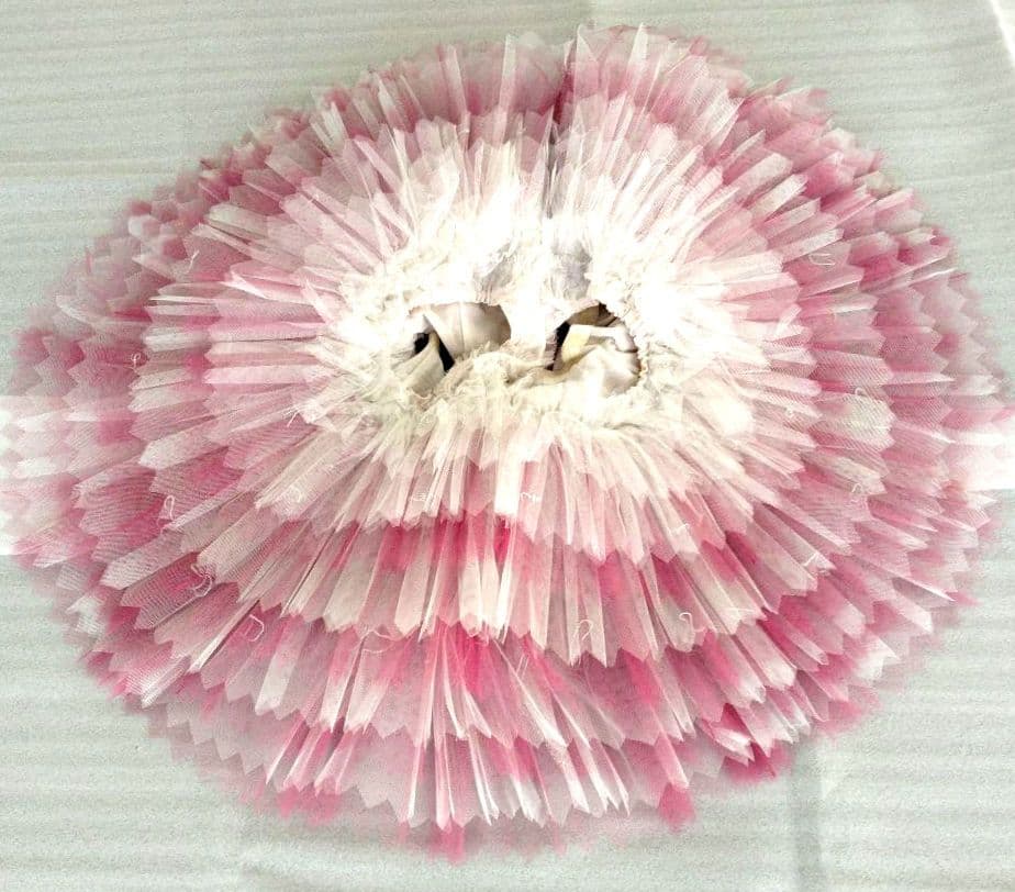 バレエ　ボディ芯入りクラシックチュチュNo1　赤紫　袖付き